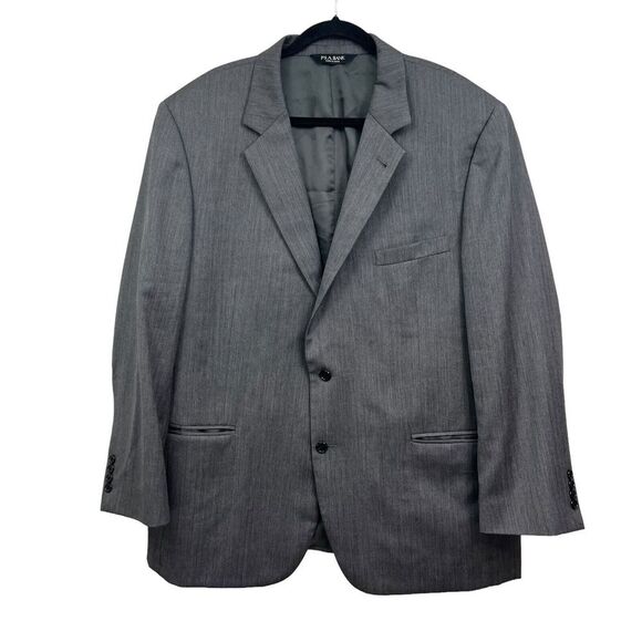 Jos A Bank Signature Collection Mens Blazer Wool Notch Button‎ Vented Gray 48R - Picture 1 of 7